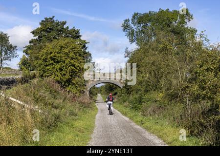 Tissington Trail, Radweg folgt der alten, ehemaligen Eisenbahnlinie, Peak District National Park, England, Großbritannien Stockfoto