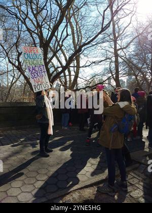 New York City, New York, USA – 20. Januar 2018: Frauenmarsch 2018 in New York City. Stockfoto