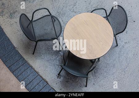 Warten auf Kunden am Lonsdale Quay Market in Vancouver, Kanada Stockfoto