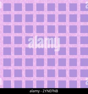 Nahtloses Retro-Präppy-Gingham-Muster. Trendiges pinkfarbenes Muster. Stockfoto