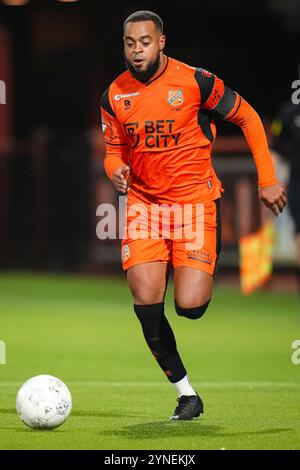 Volendam, Niederlande. November 2024. VOLENDAM, NIEDERLANDE - 25. NOVEMBER 2024: Während des niederländischen Keuken Kampioen Divisie-Spiels zwischen dem FC Volendam und Jong Ajax im Kras Stadion am 25. November 1999 in Volendam, Niederlande. (Foto von Jan Mulder/Orange Pictures) Credit: Orange Pics BV/Alamy Live News Stockfoto