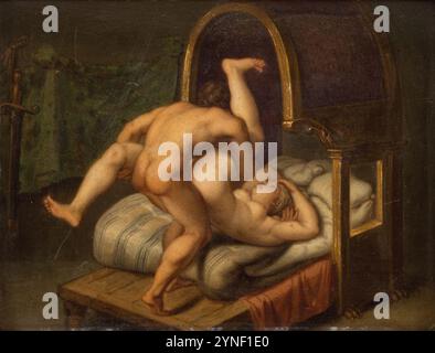 Agostino Carracci, Nuditet med mand og kvinde, Stockfoto