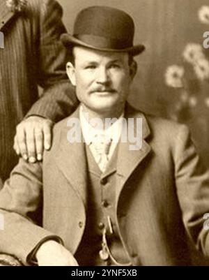Butch Cassidy mit Melone detail. Stockfoto