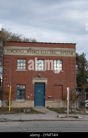 Toronto Hydro-Electric System in der Cherry Street in Scarborough, Toronto, Ontario, Kanada Stockfoto