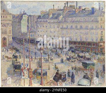Camille Pissarro - La Place du Havre et la rue d’Amsterdam, matin, soleil Stockfoto
