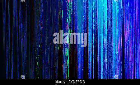 Unique Design Abstract Digital Pixel Noise Glitch Error Video Damage. Monitor oder TV-Bildschirm. Starkes Rauschen durch schlechtes Signal. Störendes Geräusch auf dem Display. Stockfoto