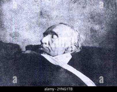 Carl Friedrich Gauß auf seinem Sterbebett, 1855. Stockfoto
