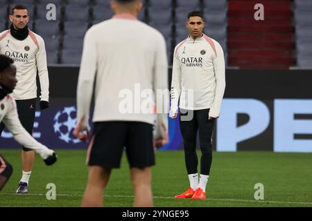 Achraf Hakimi (Paris Saint-Germain, PSG 02), Ger, Abschlusstraining, Paris Saint-Germain, PSG, Fussball, UEFA Champions League, 5. Spieltag, Saison 2024/2025, 25.11.2024, Foto: Eibner-Pressefoto/Jenni Maul Stockfoto