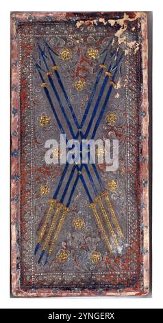 Cary-Yale Tarot Deck - Sechs von Pfeilen. Stockfoto