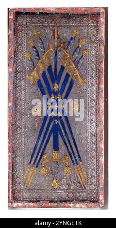 Cary-Yale Tarot Deck - Sieben der Schwerter. Stockfoto