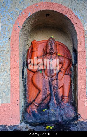 06 05 2014 Shree Kshetra Sangam Mahuli und Kshetra Mahuli sind zwei Tempel am Zusammenfluss der Flüsse Krishna und Venna in Satara Maharashtra Stockfoto