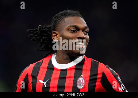 Mailand, Italien. November 2024. Rafael Leao von AC Mailand während des Fußballspiels der Serie A zwischen Mailand und Juventus im San Siro Stadion in Mailand, Norditalien - Samstag, 23. November 2024. Sport - Fußball . (Foto: Spada/Lapresse) Credit: LaPresse/Alamy Live News Stockfoto