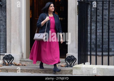 London, Großbritannien. November 2024. Shabana Mahmood - Lordkanzler und Justizministerin verlässt eine Kabinettssitzung in der Downing Street: Justin ng/Alamy Live News. Stockfoto