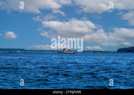 Die Fähre verbindet greenport mit der Schutzinsel Long Island New york Stockfoto