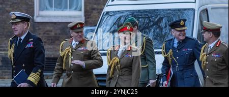 London, Großbritannien. November 2024. Militärchefs in der Downing Street treffen sich mit Kier Starmer, Premierminister, London UK Credit: Ian Davidson/Alamy Live News Stockfoto