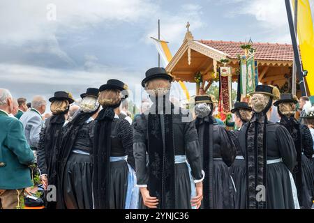 133. Gautrachtenfest des Gauverbandes I (Bayerischer Trachtenverband)D'Raschenberger Teisendorf Generalprobe im großen Festzelt Stockfoto