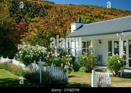 Neuseeland, Südinsel, Otago, Arrowtown, Gold Rush Town, privates Cottage Stockfoto