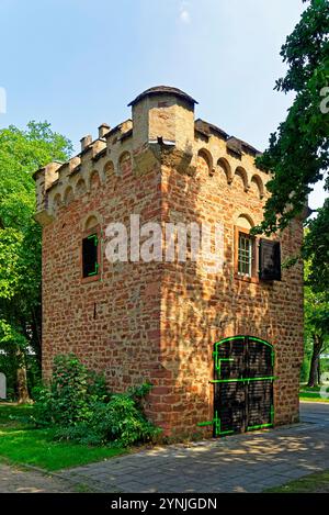 Carl-Benz-Park, Carl Benz, 1844 - 1929, Dr.-Carl-Benz-Garage Stockfoto