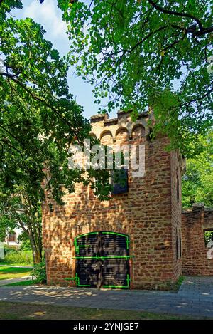 Carl-Benz-Park, Carl Benz, 1844 - 1929, Dr.-Carl-Benz-Garage Stockfoto