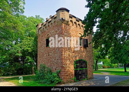 Carl-Benz-Park, Carl Benz, 1844 - 1929, Dr.-Carl-Benz-Garage Stockfoto