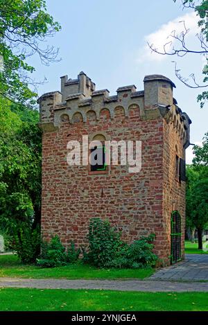 Carl-Benz-Park, Carl Benz, 1844 - 1929, Dr.-Carl-Benz-Garage Stockfoto