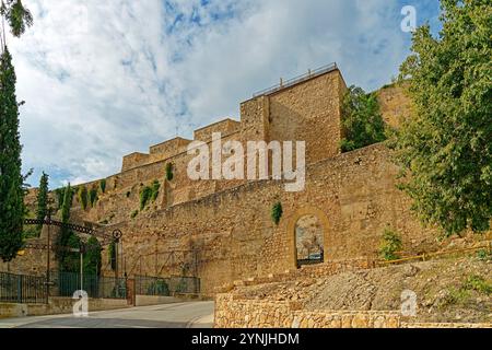 Stadtmauer, Burg, Castell de la Suda Stockfoto