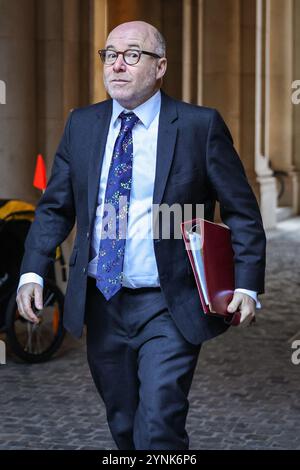 London, Großbritannien. November 2024. Richard Hermer, Generalstaatsanwalt. Minister der Labour Party-Regierung des Vereinigten Königreichs nehmen heute Morgen an der Kabinettssitzung in der Downing Street Teil. Credit: Imageplotter/Alamy Live News Stockfoto