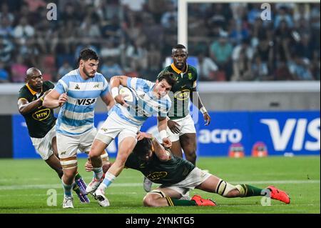 Santiago Del Estero, Argentinien. September 2024. Gonzalo Bertranou aus Argentinien wurde während des Rugby-Meisterschaftsspiels zwischen Argentinien und Südafrika im Estadio Madre de Ciudades in Aktion genommen. Endpunktzahl; Argentinien 29:28 Südafrika (Foto: Cesar Heredia/SOPA Images/SIPA USA) Credit: SIPA USA/Alamy Live News Stockfoto