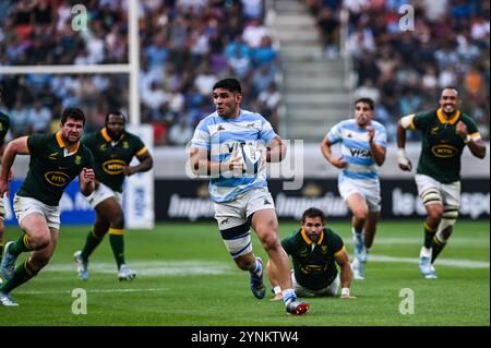 Santiago Del Estero, Argentinien. September 2024. Joaquin Oviedo (c) Argentinien wurde während des Rugby-Meisterschaftsspiels zwischen Argentinien und Südafrika im Estadio Madre de Ciudades gesehen. Endpunktzahl; Argentinien 29:28 Südafrika (Foto: Cesar Heredia/SOPA Images/SIPA USA) Credit: SIPA USA/Alamy Live News Stockfoto