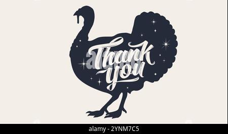 Türkei. Vielen Dank. Handschrift Stock Vektor