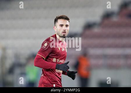 Krakau, Polen. November 2024. Fran Alvarez von Widzew Lodz wurde während des Polnischen Liga PKO BP Ekstraklasa 2024/2025 zwischen Puszcza Niepolomice und Widzew Lodz im Cracovia Stadion gesehen. Endpunktzahl: Puszcza Niepolomice 2:0 Widzew Lodz. (Foto: Grzegorz Wajda/SOPA Images/SIPA USA) Credit: SIPA USA/Alamy Live News Stockfoto