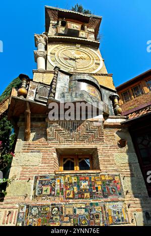 Uhrenturm des Rezo Gabriadze Marionettentheaters von Tiflis, Georgien, Tiflis, Georgien Stockfoto