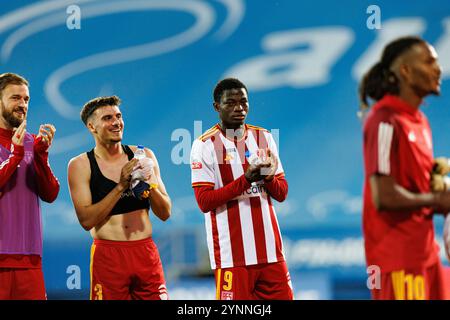 Rafael Rodrigues, Issiaka Kamate, wurde beim Spiel der Liga Portugal zwischen GD Estoril Praia und AVS Futebol SAD im Estadio Antonio Coimbra da gesehen Stockfoto