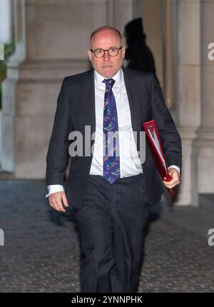 London, England, Großbritannien. November 2024. RICHARD HERMER, Generalstaatsanwalt, kommt in der Downing Street 10 an, als sich das Kabinett trifft. (Kreditbild: © Tayfun Salci/ZUMA Press Wire) NUR REDAKTIONELLE VERWENDUNG! Nicht für kommerzielle ZWECKE! Stockfoto