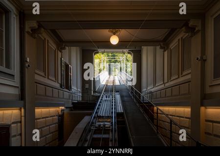 Zentraler Bahnhof Polybahn in Zürich, Schweiz Stockfoto