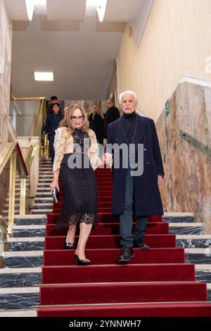 Torino, Italien. November 2024. Ornella Muti und Michele Placido posieren vor dem Fotoaufruf des Films “Romanzo Popolare” während des 42. Torino Film Festivals am 24. November 2024 in Turin. Italien - Nachrichten - Dienstag, 26. November 2024. (Foto: Marco Alpozzi/Lapresse) Credit: LaPresse/Alamy Live News Stockfoto