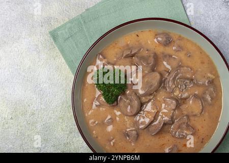 Fleischeintopf, ohne Knochen, Gulasch, ohne Beilage, hausgemacht, keine Personen Stockfoto