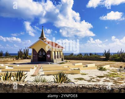 Die Alto Vista Kapelle ist ein Wallfahrtsort auf der Insel Aruba Stockfoto
