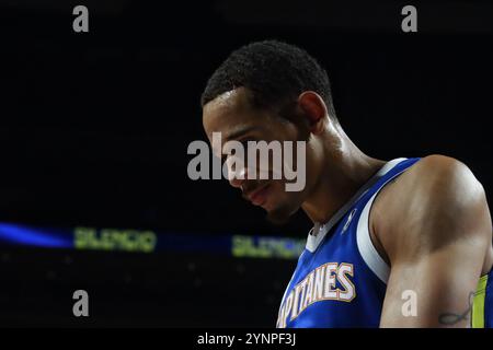 Mexiko-Stadt, Mexiko. November 2024. Juan Toscano-Anderson #95 der Capitanes während des Tip-off-Turniers der NBA G League zwischen den Rio Grande Valley Vipers und den Mexico City Capitanes in der Arena Ciudad de México. Die Kapitanen besiegen Vipers 119 - 104. Am 24. November 2024 in Mexiko-Stadt. (Foto: Carlos Santiago/ Credit: Eyepix Group/Alamy Live News Stockfoto