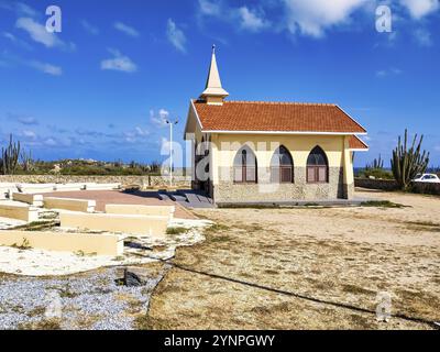 Die Alto Vista Kapelle ist ein Wallfahrtsort auf der Insel Aruba Stockfoto