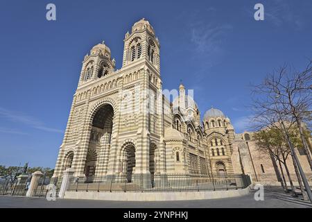 Die Kathedrale von Marseille an einem sonnigen Tag im Oktober Stockfoto