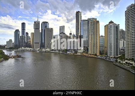 Die Skyline von Brisbane von der Story Bridge bei Tag Stockfoto