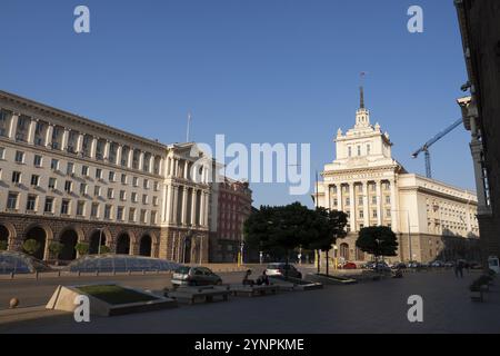 Das Largo ist das ehemalige kommunistische Parteihaus. Sofia, Bulgarien, Europa Stockfoto