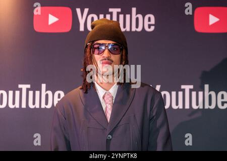 Berlin, Deutschland. November 2024. Badchieff vor dem Start des YouTube Music Award Dinners im Grill Royal. Quelle: Carsten Koall/dpa/Alamy Live News Stockfoto