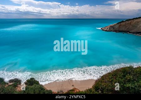 Strand von Porto Katsiki, Blick auf den Winter. Insel Lefkada. Griechenland Stockfoto