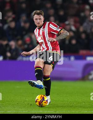 Harry Souttar von Sheffield United während des Sky Bet Championship Matches in der Bramall Lane, Sheffield. Bilddatum: Dienstag, 26. November 2024. Stockfoto