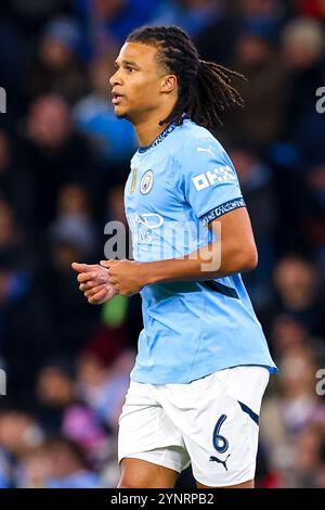 Manchester, Großbritannien. November 2024. m6 während des Stadionspiels Manchester City FC gegen Feyenoord UEFA Champions League Runde 1 im Etihad Stadium, Manchester, England, Großbritannien am 26. November 2024 Credit: Every Second Media/Alamy Live News Stockfoto