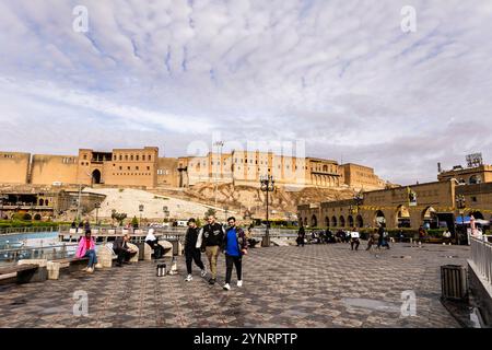Erbil Zitadelle, Qalat, Hawler, historischer Hügel(Tell), Shar Park, Hauptstadt Kurdistans, Erbil, Irak, Naher Osten, Asien Stockfoto