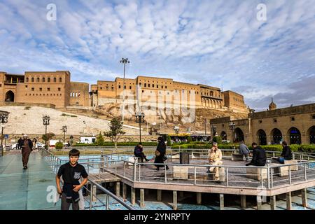 Erbil Zitadelle, Qalat, Hawler, Burgbrunnen und Garten, Shar Park, Hauptstadt Kurdistans, Erbil, Irakisch, naher Osten, Asien Stockfoto