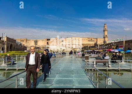 Erbil Zitadelle, Qalat, Hawler, Burgbrunnen und Garten, Shar Park, Hauptstadt Kurdistans, Erbil, Irakisch, naher Osten, Asien Stockfoto